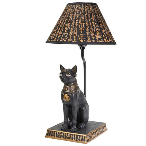 Egyptian Bastet Lamp Sculpture - Image 4