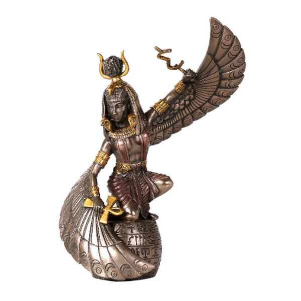 Egyptian Goddess Isis Statue Bronze Color