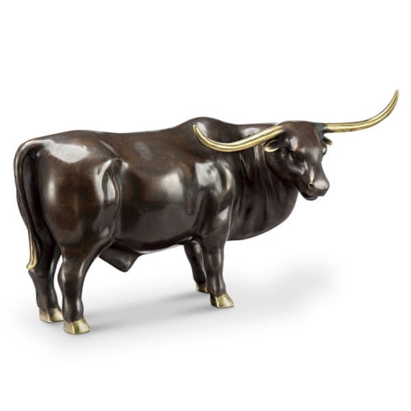 El Toro Grande Bull Sculpture Brass - Image 3