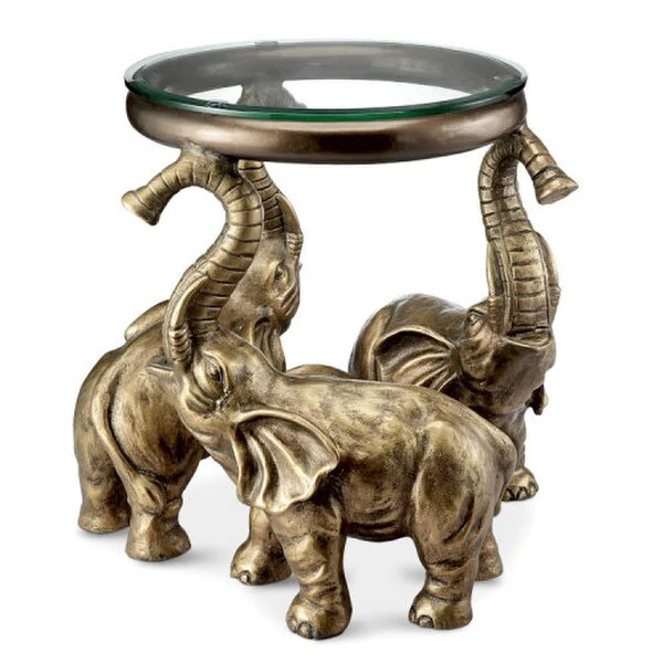 Elephant Trio Sculptural End Table - Image 4