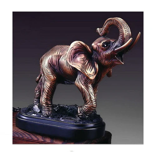 Elephant Statue Sculpture Trunk Up Figurine - Image 2