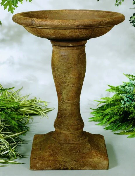 Europa Plinth Birdbath 2 Pc. 31" High