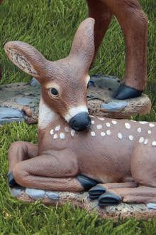 Resting Fawb Deer Sculpture – Cast Stone Garden Statue - Image 4