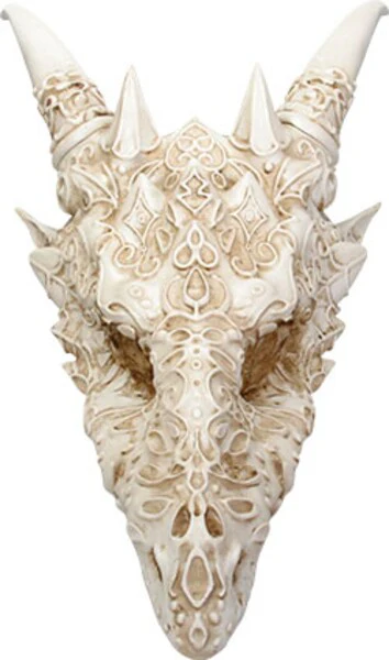 Filigree Dragon Head Skull Sculpture - Image 2