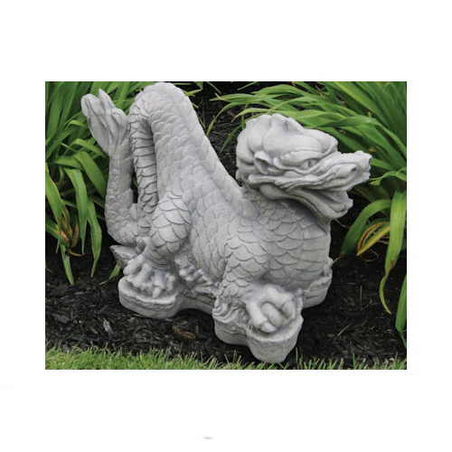Fire Asian Dragon Sculpture 17" Long - Image 2