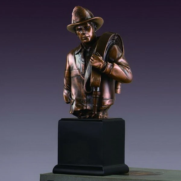 Fireman Portrait Bust Sculpture