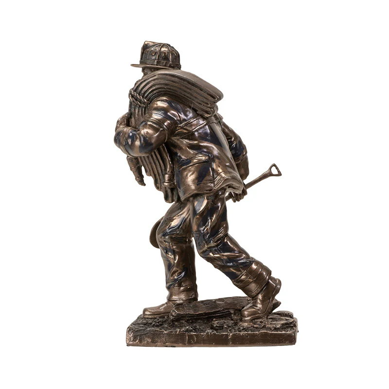 Fireman Responding to Call Statue Firefighter - Image 3