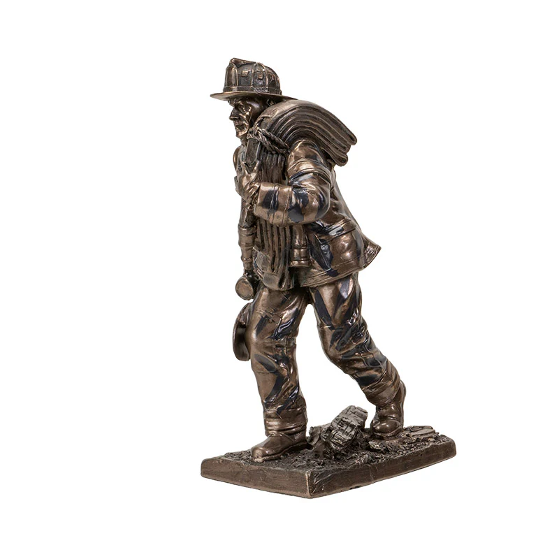 Fireman Responding to Call Statue Firefighter - Image 5