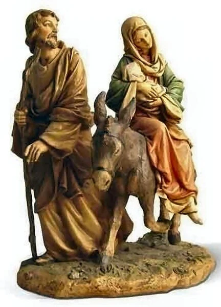 Flight into Egypt Colored Figurine