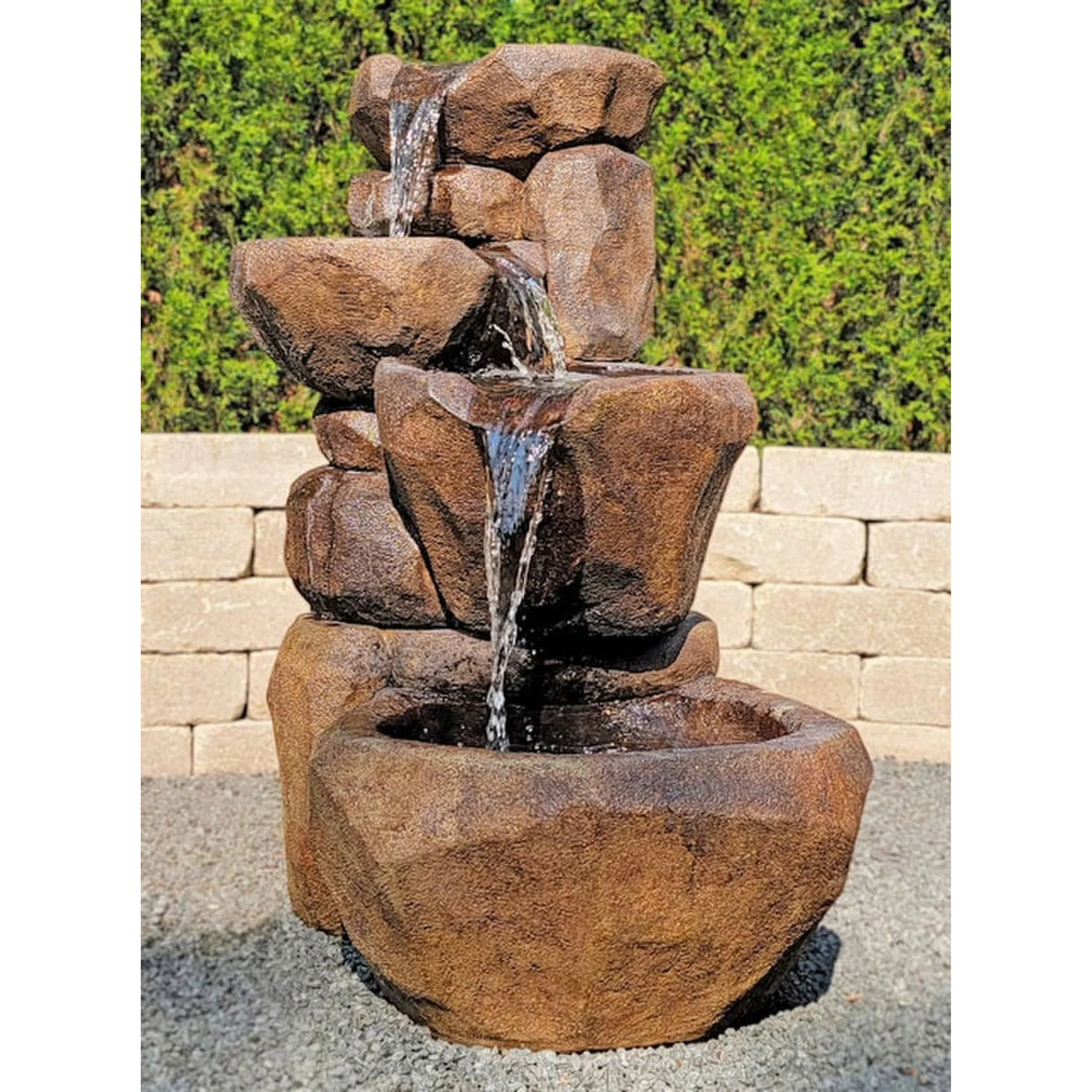 Flowing Canyon Fountain Cast Stone - Image 2