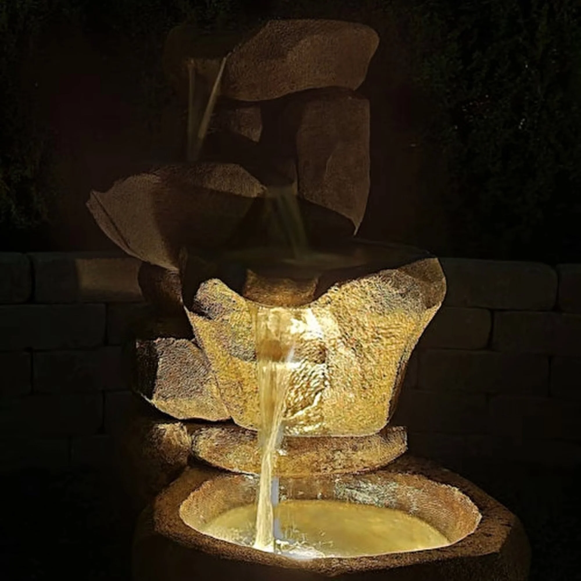 Flowing Canyon Fountain Cast Stone - Image 9