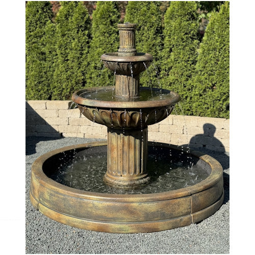 Fluted Fountain In Valencia Pool 55" H - Image 2