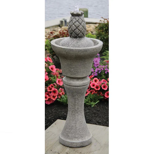 Fountainette Tropics Pineapple Lighted Cement Fountain - Image 2