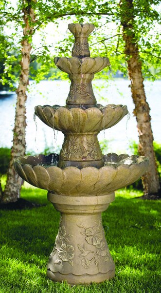 Four Tier Hummingbird Fountain 70" High - Image 3
