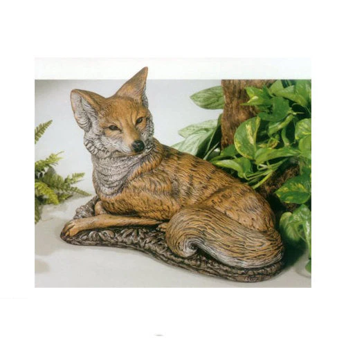 Fox Sculpture Cement Garden Statue - Hand Painted