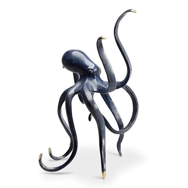 Freestanding Octopus Sculpture Brass - Image 3