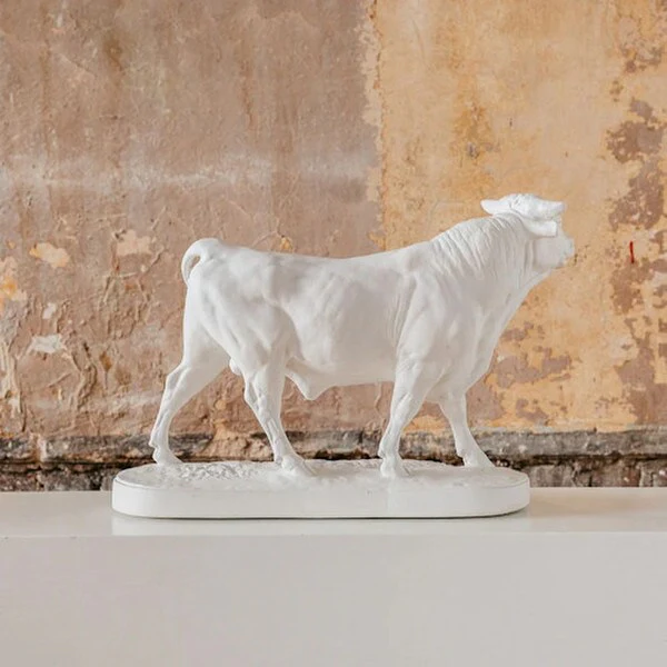 French Bull: Le Taureau Plaster Statue Replica - Image 3