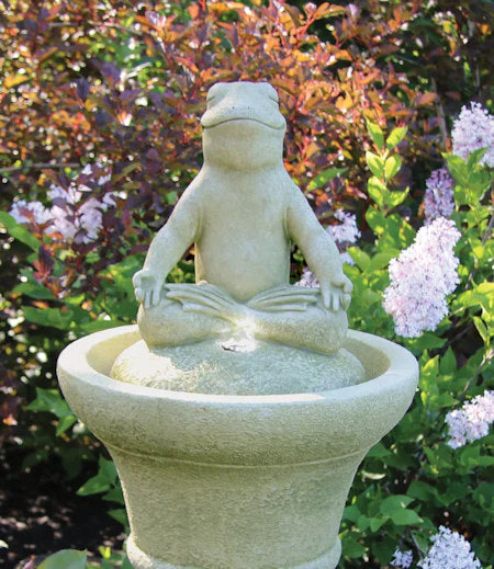 Frog Meditation Fountain with Light - Image 2