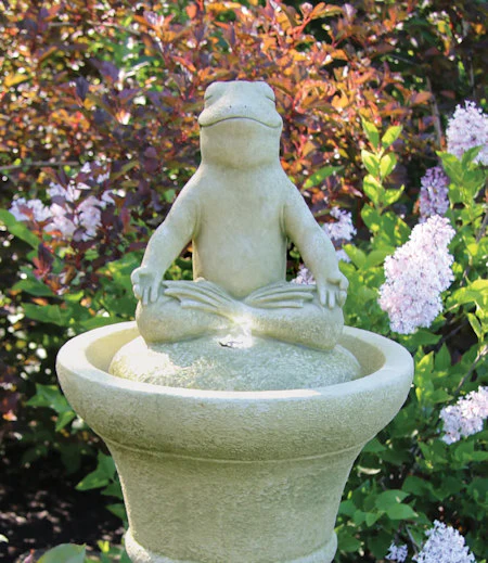 Frog Meditation Fountain with Light - Image 4