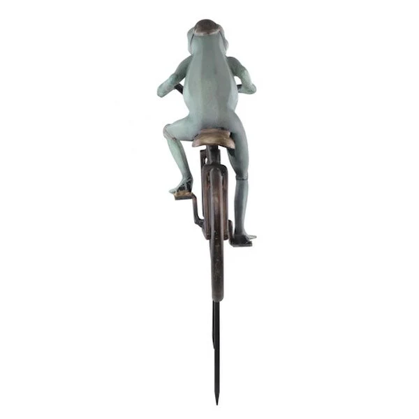 Frog Riding Bicycle Garden Statue - Image 6