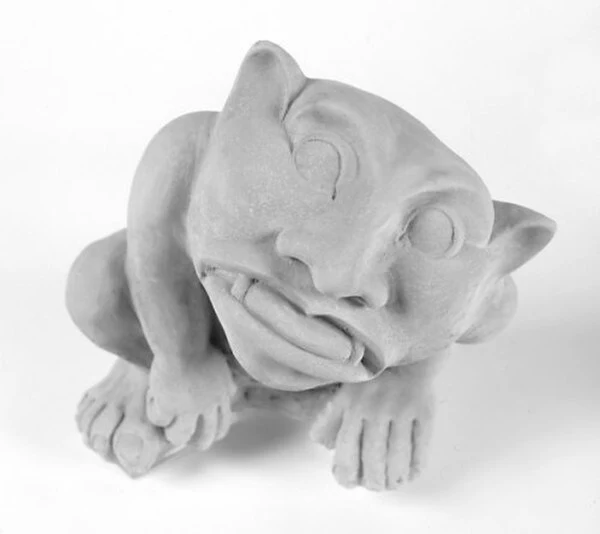 Garden Gargoyle Fangs Mouth Statue Stone