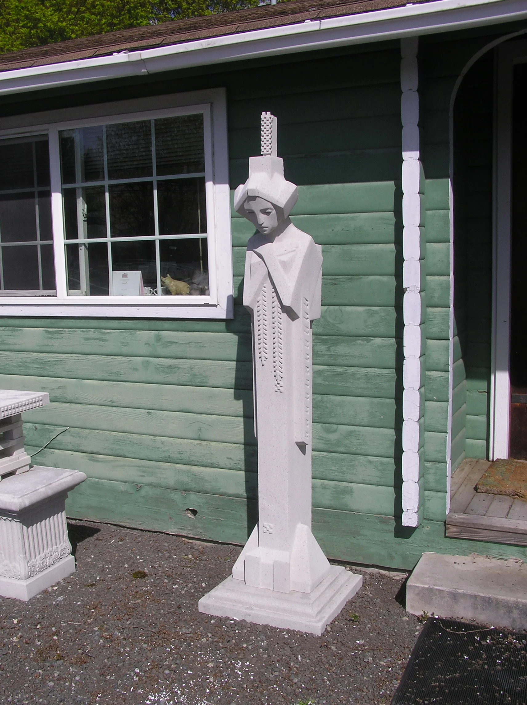 Garden Sprite With Comb Estate Statue by Frank Lloyd Wright 73"H - Image 3