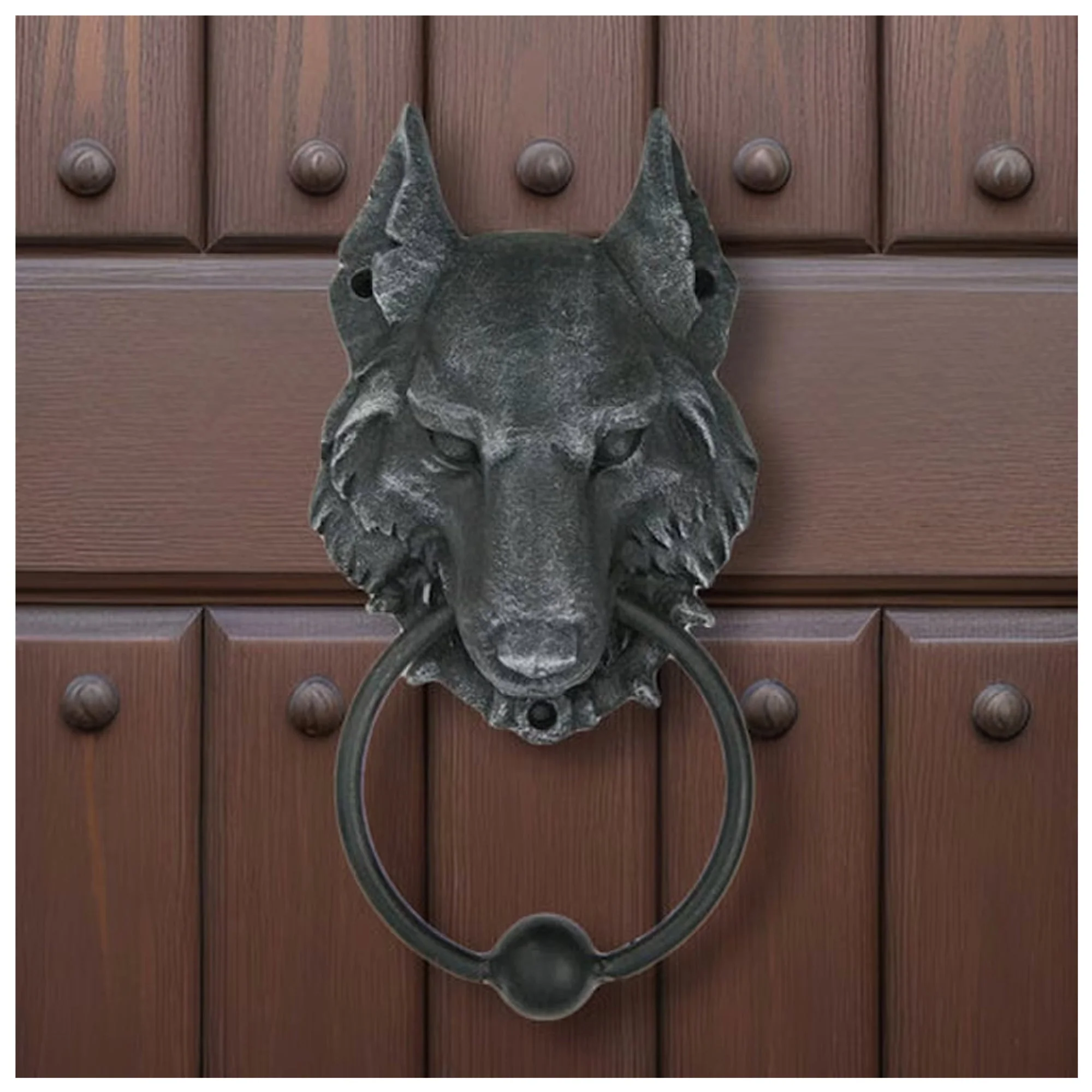Gargoyle Wolf Door Knocker Sculpture - Image 6