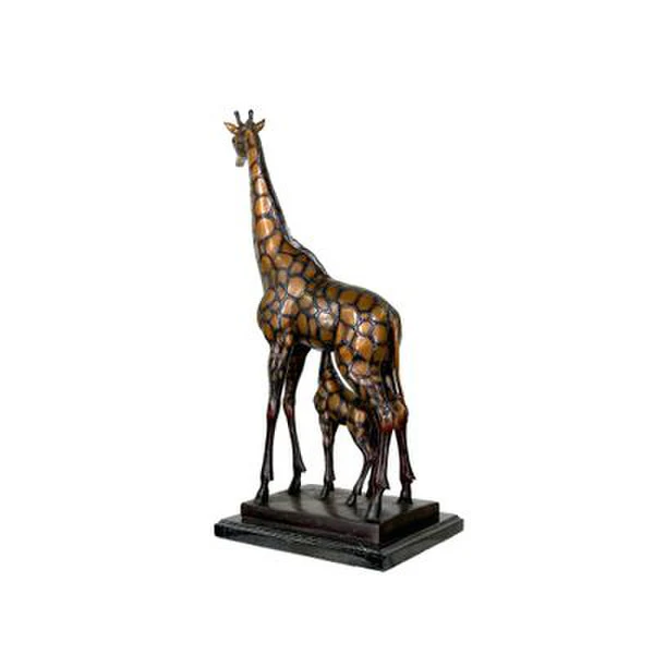 Giraffe & Baby  Bronze Statue on Marble Base - Image 3