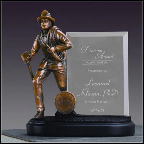 Glass Imprint Fireman Photo Frame - Image 2