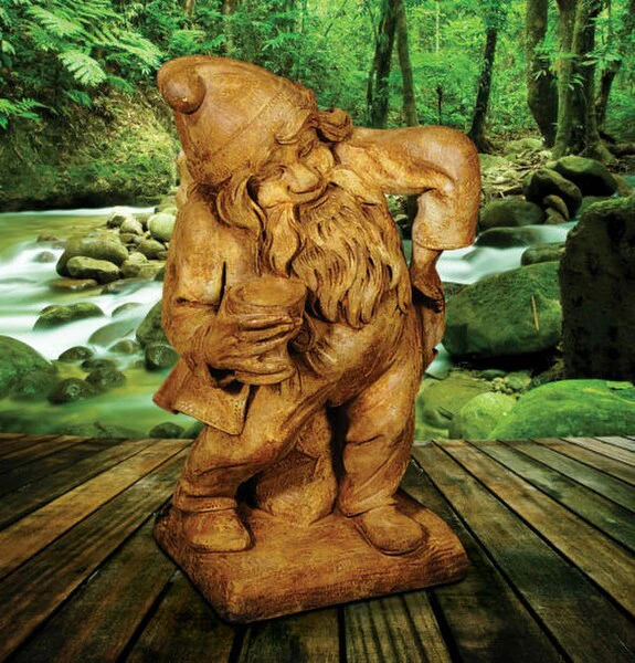 Gnome Of Drink 24" High Cast Stone