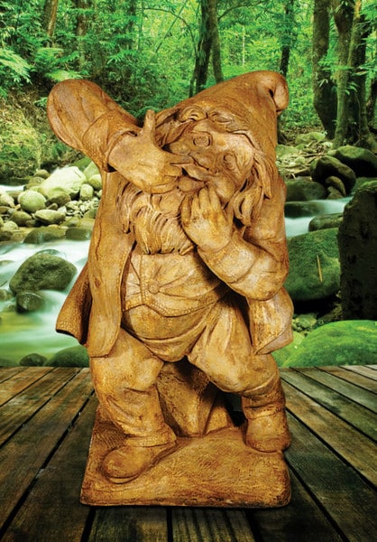 Gnome Of Nasty 24" High Cast Stone