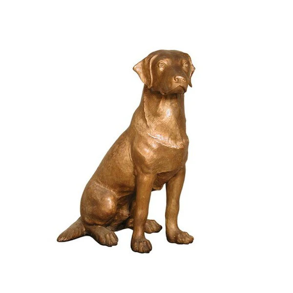 Golden Bronze Labrador Sculpture