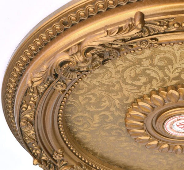 Golden Leaf Chandelier Ceiling Medallion 24" - Image 3