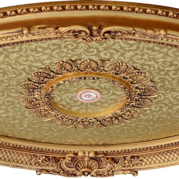 Golden Rocaille Oval Ceiling Medallion 43 Inch - Image 3