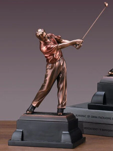 Golfer Sculpture Award 12" High