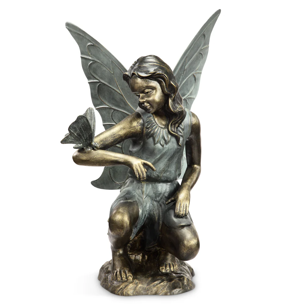 Grace Garden Sculpture Fairy and Butterfly 25" High - Image 2
