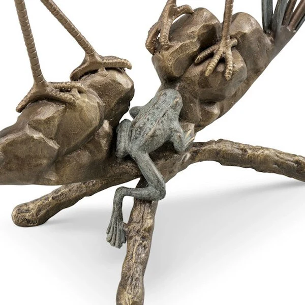 Graceful Herons in Circlet Sculpture Art Deco - Image 5