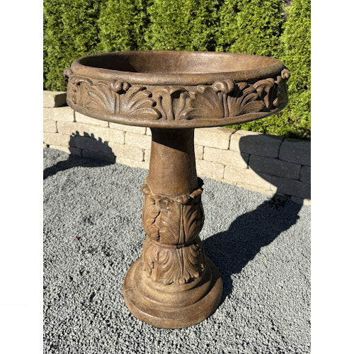 Grande Acanthus Birdbath Cement - Image 2