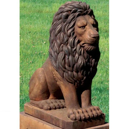 Grandessa Sitting Lion Cement Sculpture - Image 2