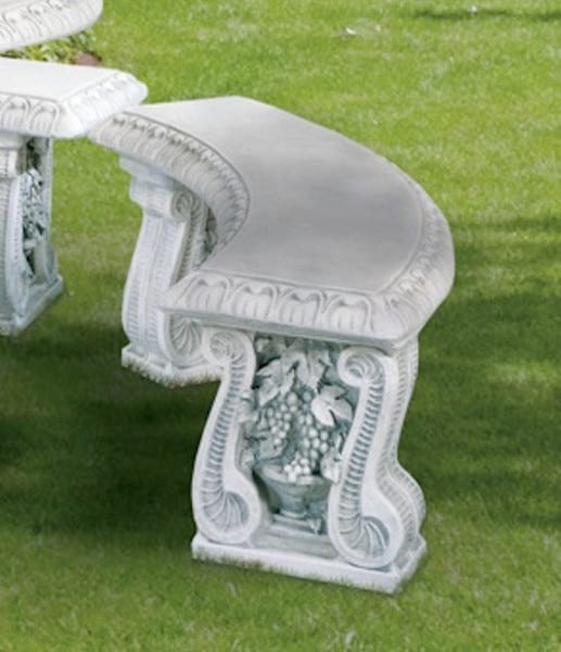 Grapeleaf Curved Bench 53" Long
