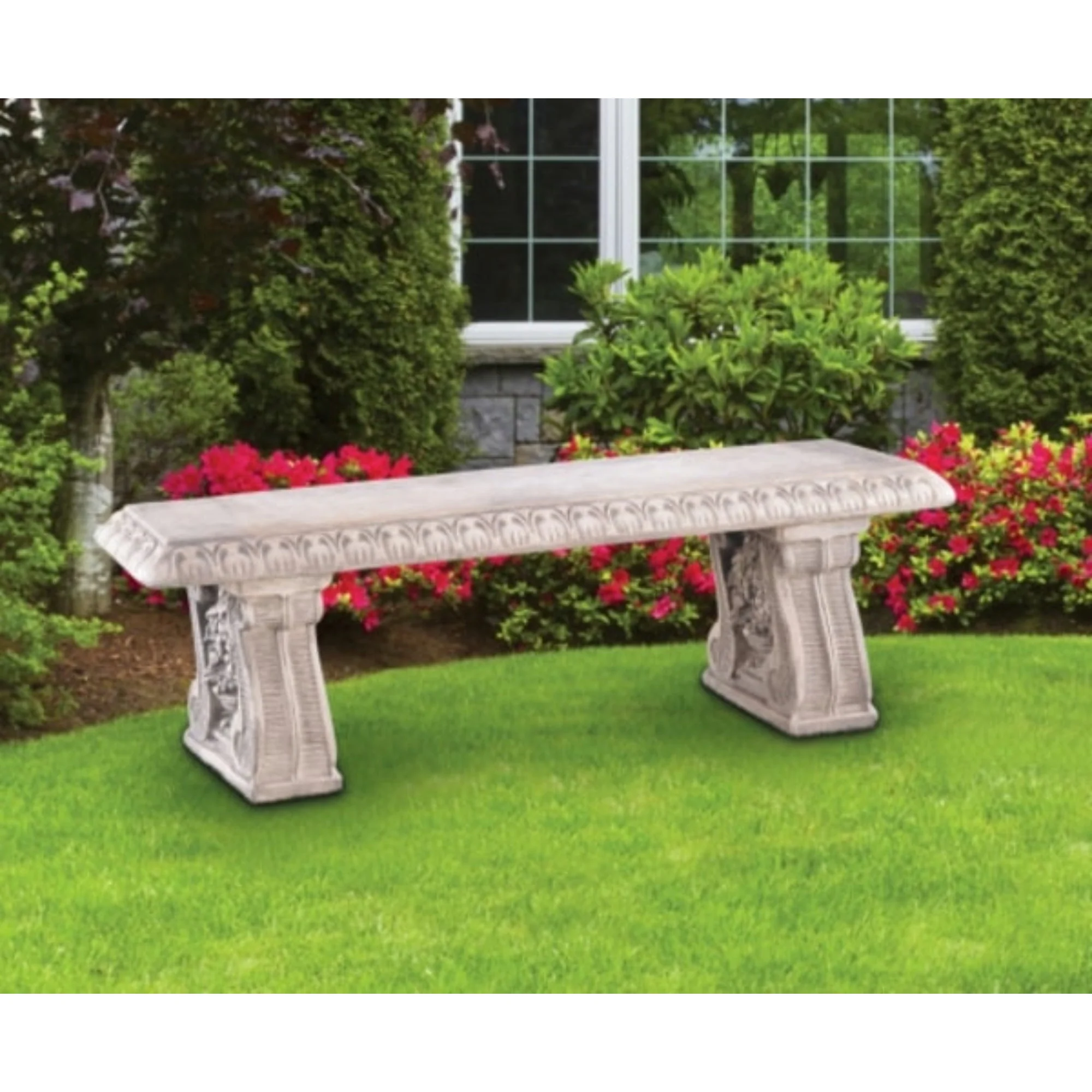 Grape Leaf Straight Bench Garden Seating - Image 2