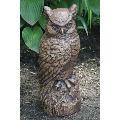 Great Horned Owl Garden Statue - Image 2