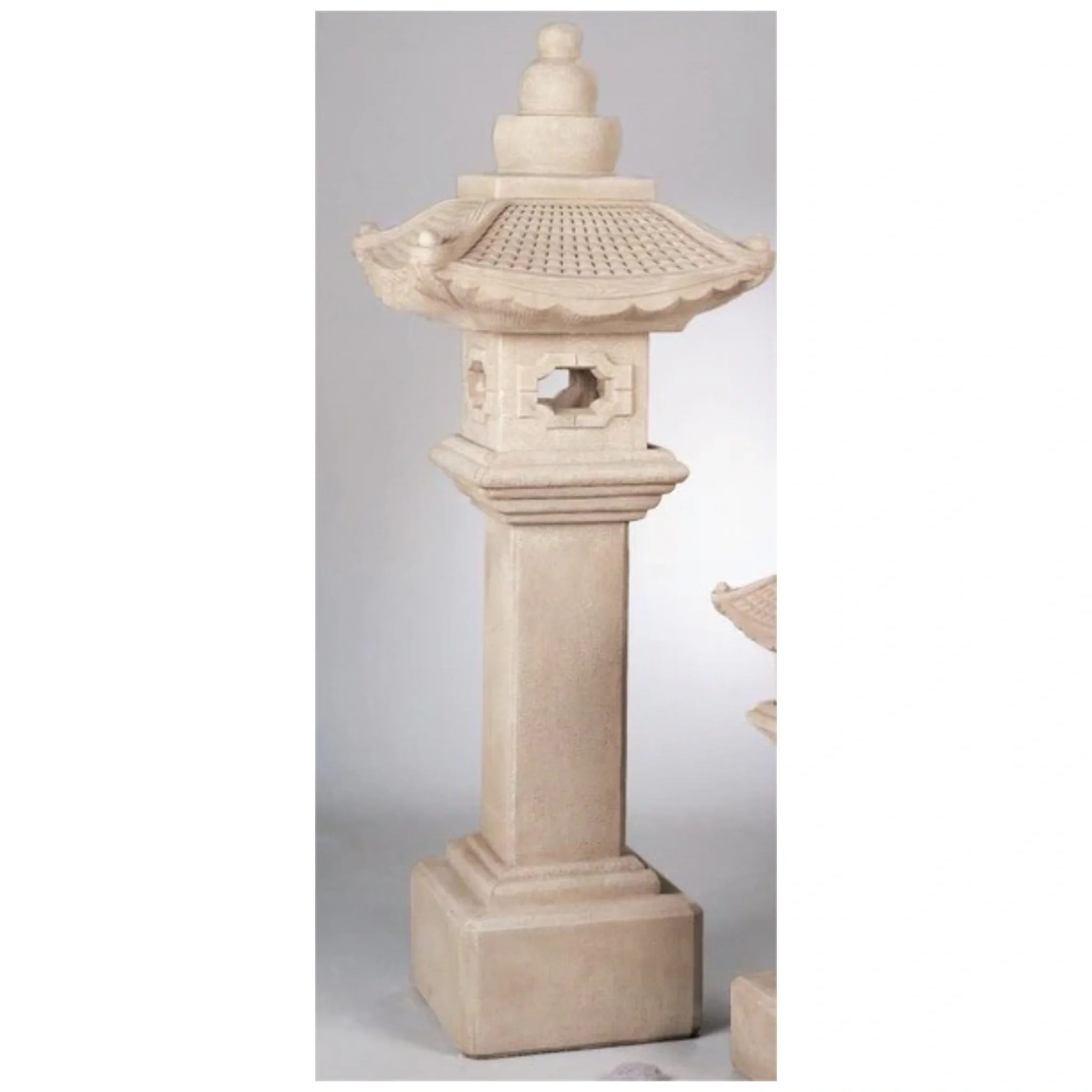 Great Pedestal Pagoda Lantern Large Sculpture 69" H