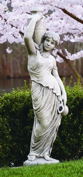 Grecian Woman Plumbed Rebecca Garden Water Feature Statue 53" High - Image 3