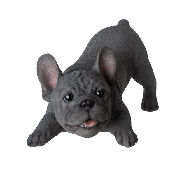 Grey Frenchie Bulldog Sculpture