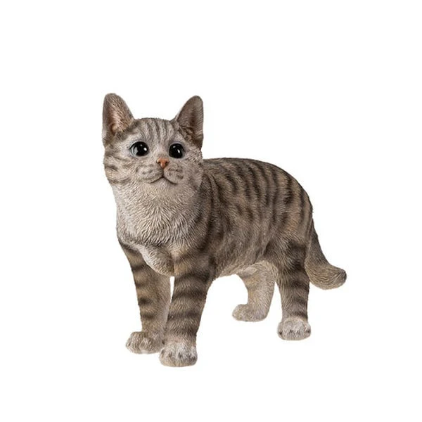 Grey Tabby Cat Sculpture