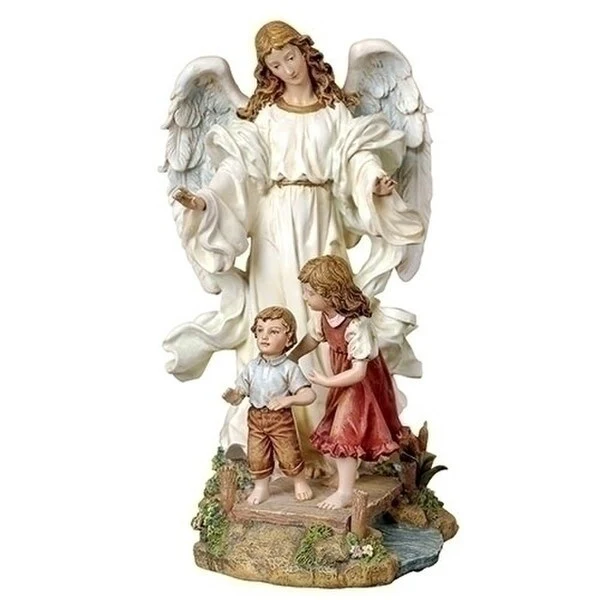 Guardian Angel At The Bridge Classic Sculpture - Image 2