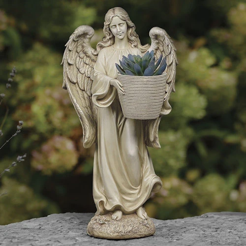 Guardian Angel Planter Statue 17.5" High