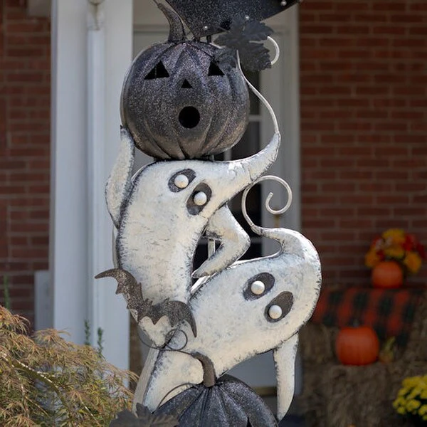 Halloween Cemetery Arch Lighted Pumpkins - Image 7