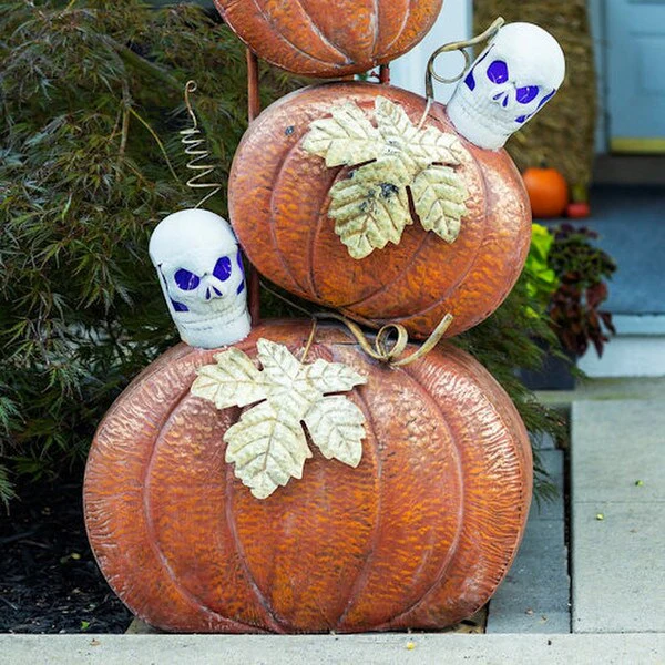 Happy Halloween Arch with Pumpkins and Skulls - Image 4